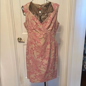 🌸🌸🌸BOGOHO 🌸🌸🌸Isabella DaMarco Pink Floral Sleeveless Dress with Matching Shrug